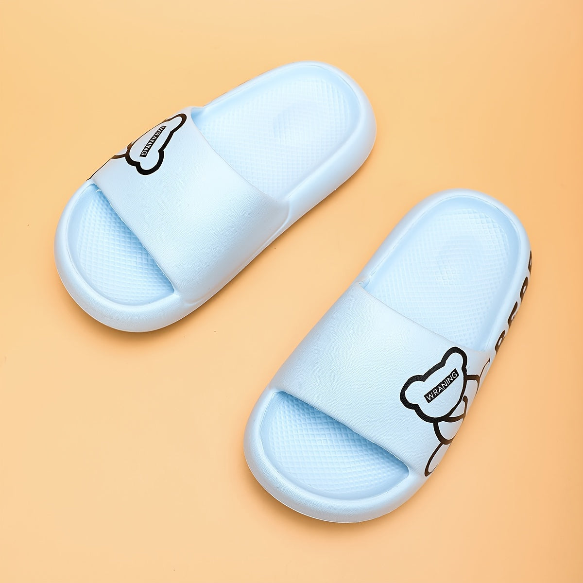 Sandalias antideslizantes de EVA con dibujos de osos para niños, ideales para la playa y el baño, para niños y niñas