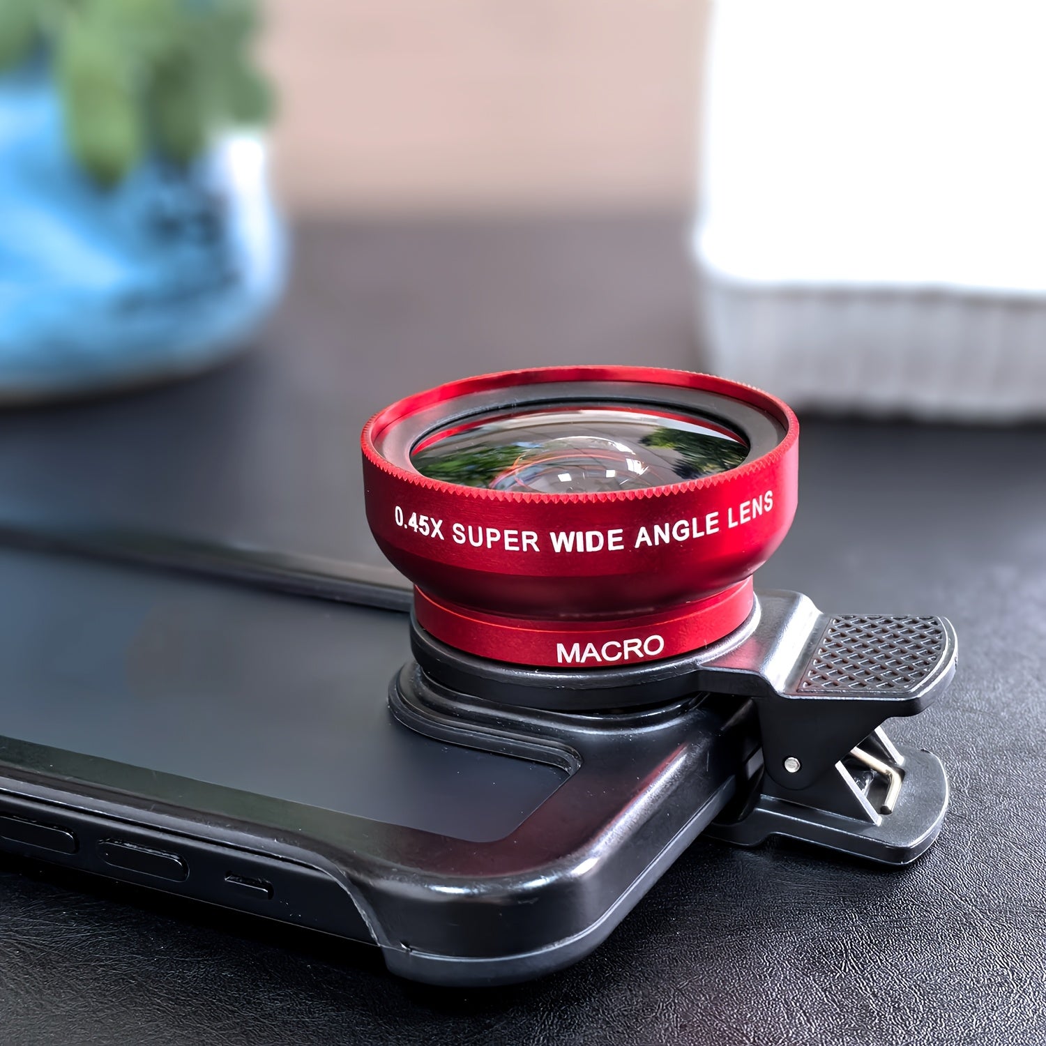 2-in-1 Smartphone Camera Lens Kit with 0.45 Wide Angle and Macro Lenses, 37mm Universal Clip