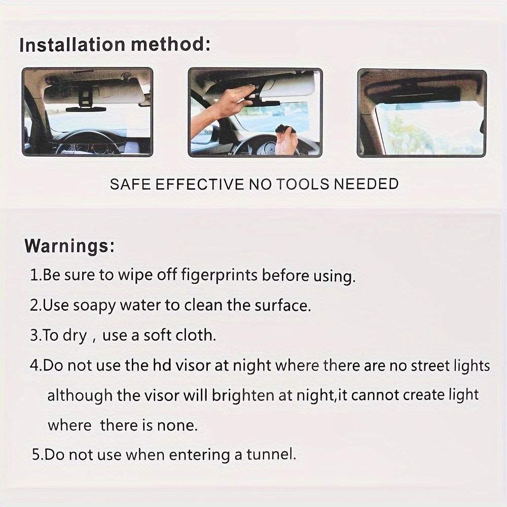 Universal avtomobil quyosh nuri himoyachisi kengaytirgichi Polarized UV400 Anti-Glare