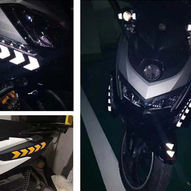 10 шт. светоотражающих стрелок-наклеек PET, высоковидимых защитных наклеек для транспортных средств