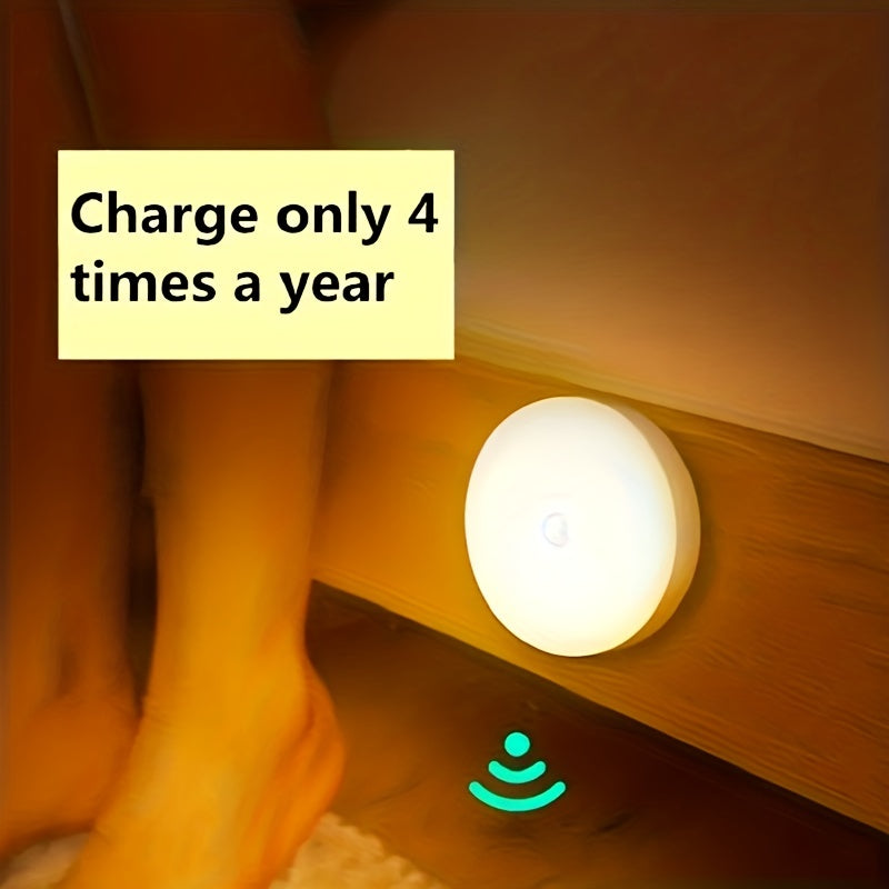 Wireless Motion Sensor Night Light with 6 LED Bulbs for Bedroom and Staircase