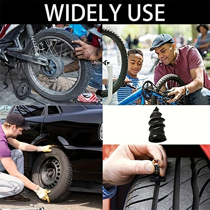 40 шт. комплект ремонтных пробок для шин из самовулканизирующейся резины с гвоздями для автомобиля, мотоцикла, электровелосипеда