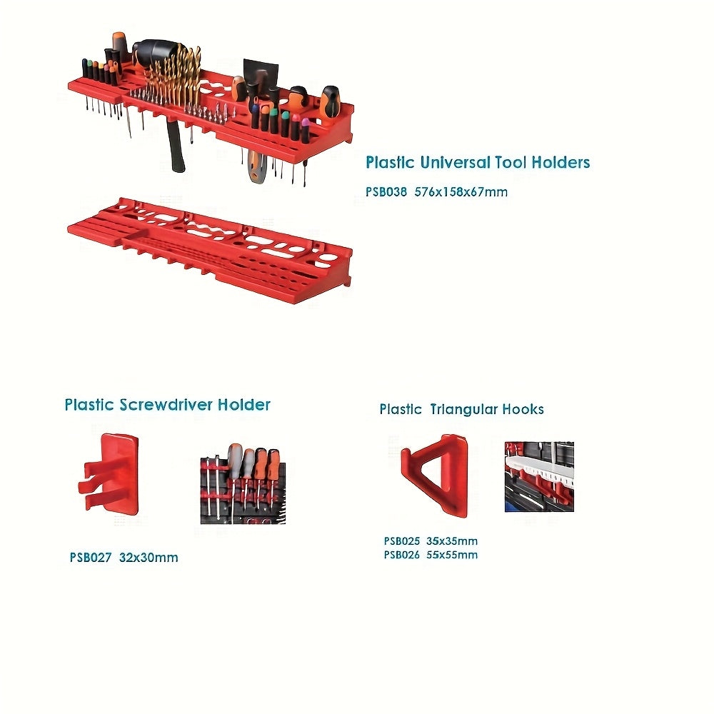 Wall-Mounted Tool Organizer for DIY, Woodworking, Automotive Storage Holds Sockets Screwdrivers Wrenches