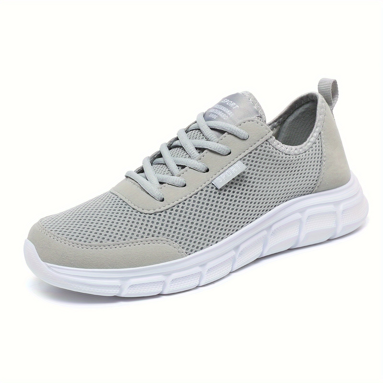 Men's Breathable Mesh Casual Sneakers Lightweight Cushioned MD Sole Black Sizes 39-48