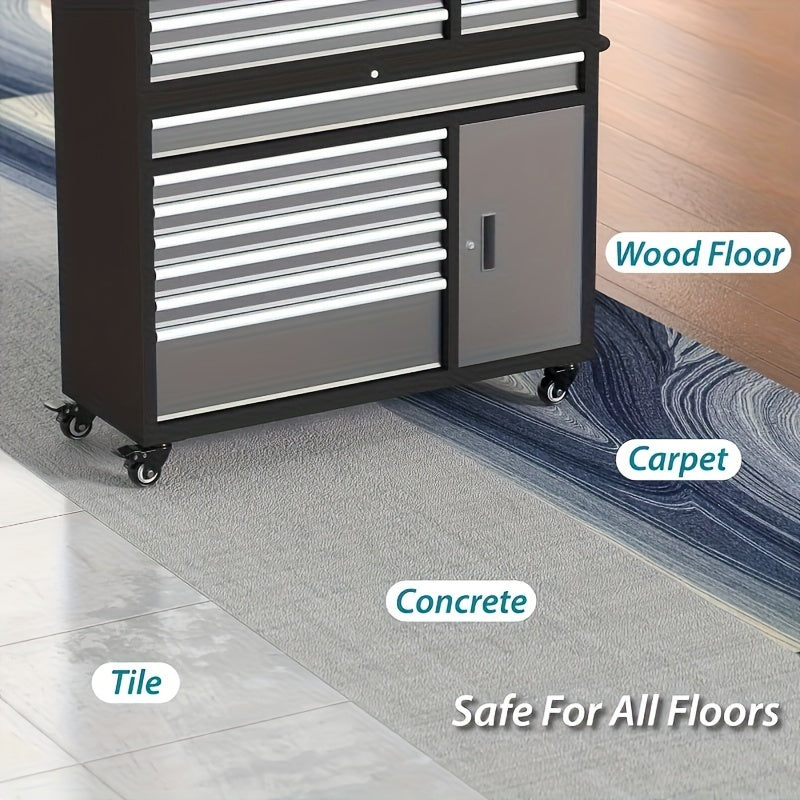 Set of 4 Heavy Duty Black Metal Caster Wheels 3.81 cm with Optional Brake for Furniture and Equipment