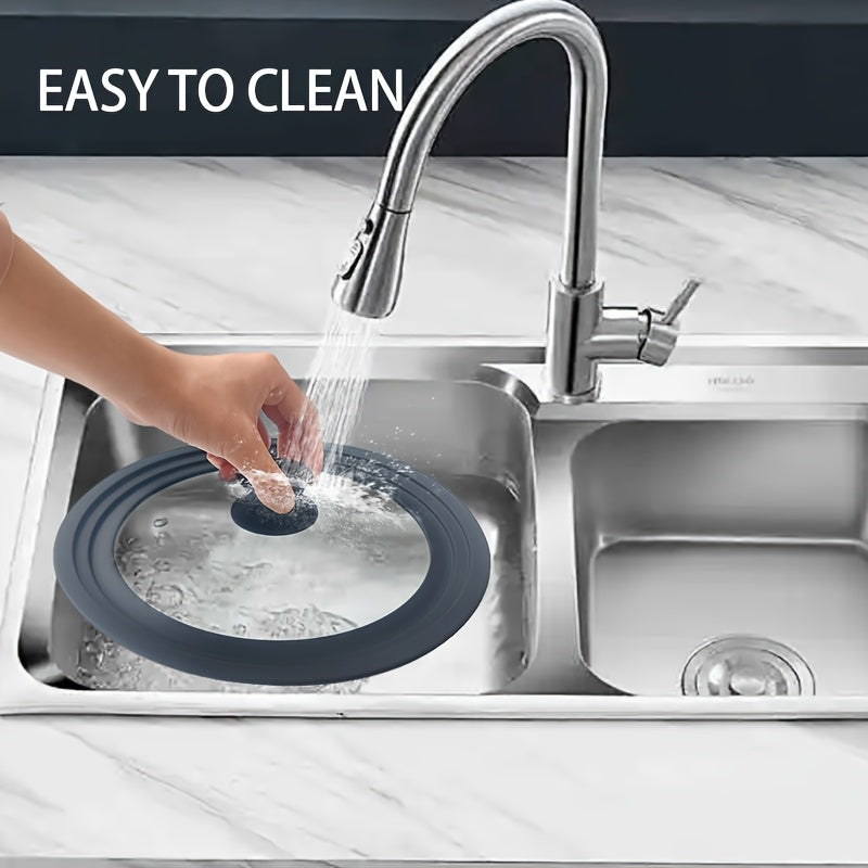 Tempered Glass Lid with Silicone Edge Heat Resistant 230°F-450°F Transparent Shatter-Resistant Compatible with Various Pot Sizes