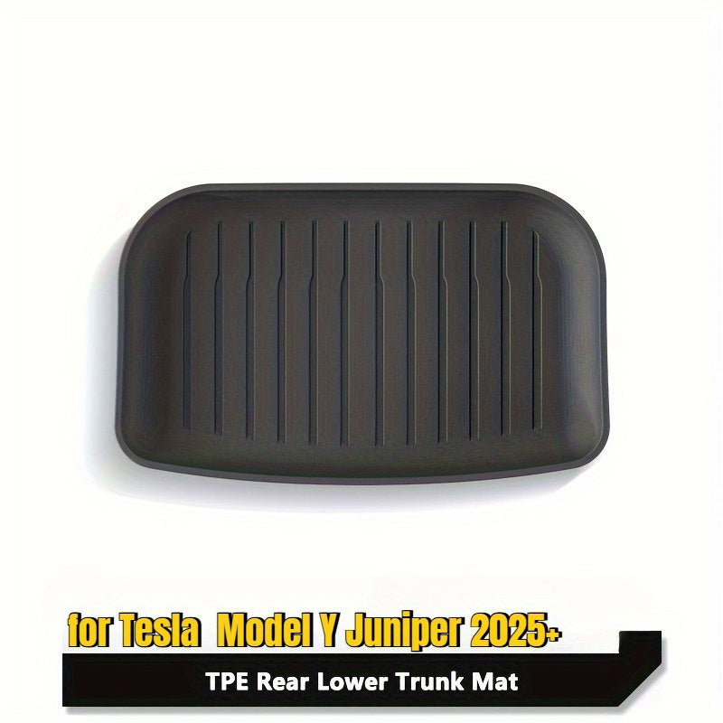Car Trunk Mat TPE For Tesla Model Y 2025 Storage Organizer with Divider