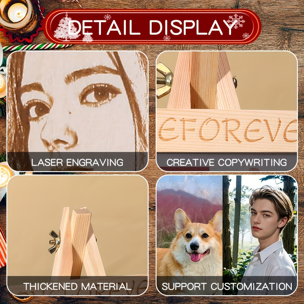 Персонализированная деревянная рождественская елочная игрушка - уникальный ручной росписью домашний декор, идеальный подарок для друзей и семьи, прекрасно подходит для памятных знаков о домашних животных и свадебных сувениров.