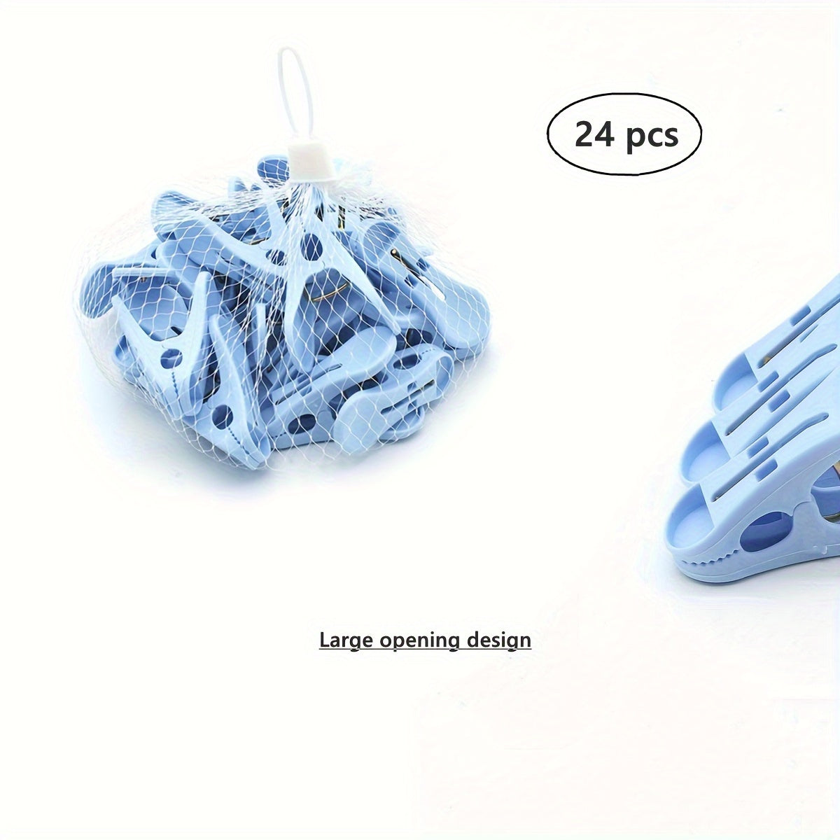 24 Pieces Windproof Clothespins Durable Clothes Socks Sheet Hangers Drying