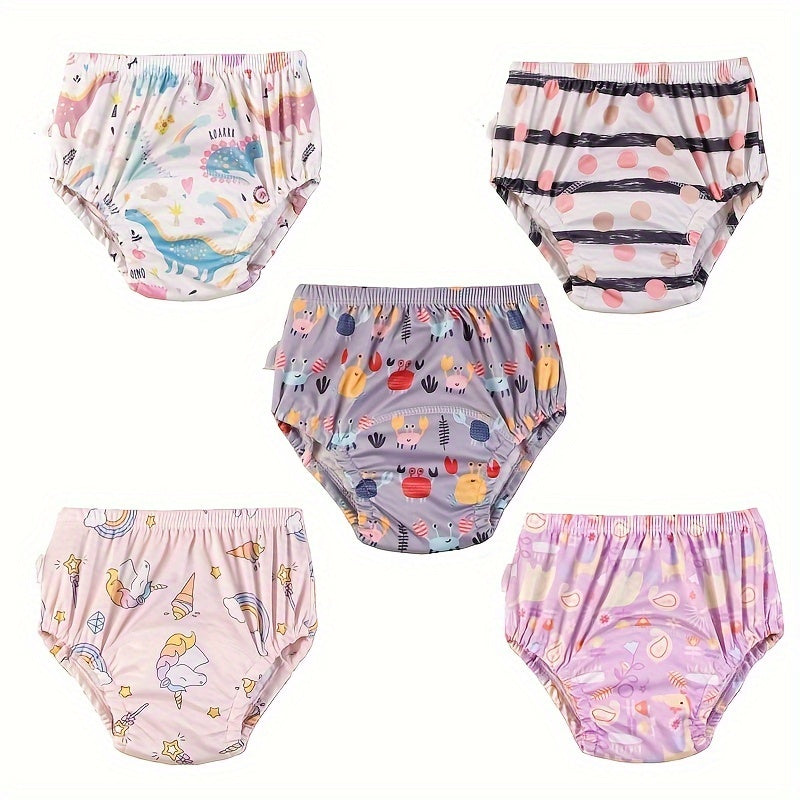 Training Diapers for Boys and Girls 4/5 Pack Breathable Polyester Knit Fabric