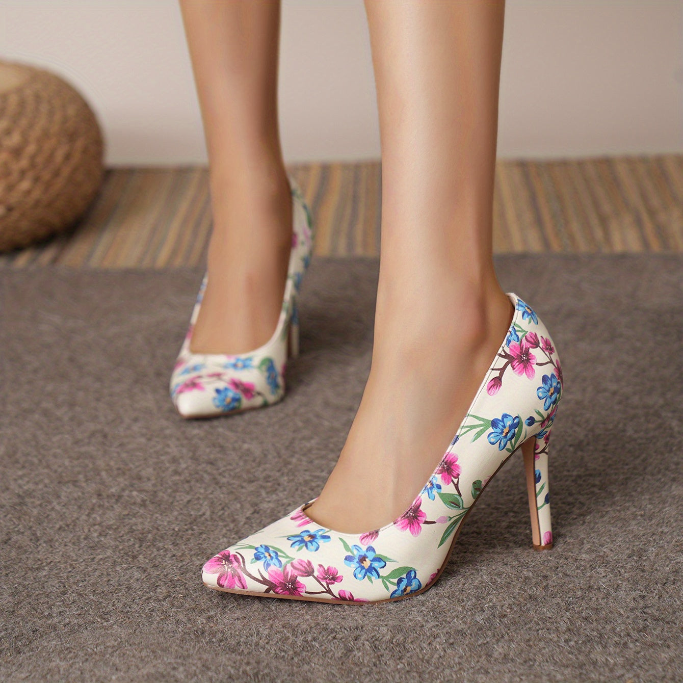 Women's Black Pointed Toe High Heels - Stiletto Dress Shoes, Lightweight