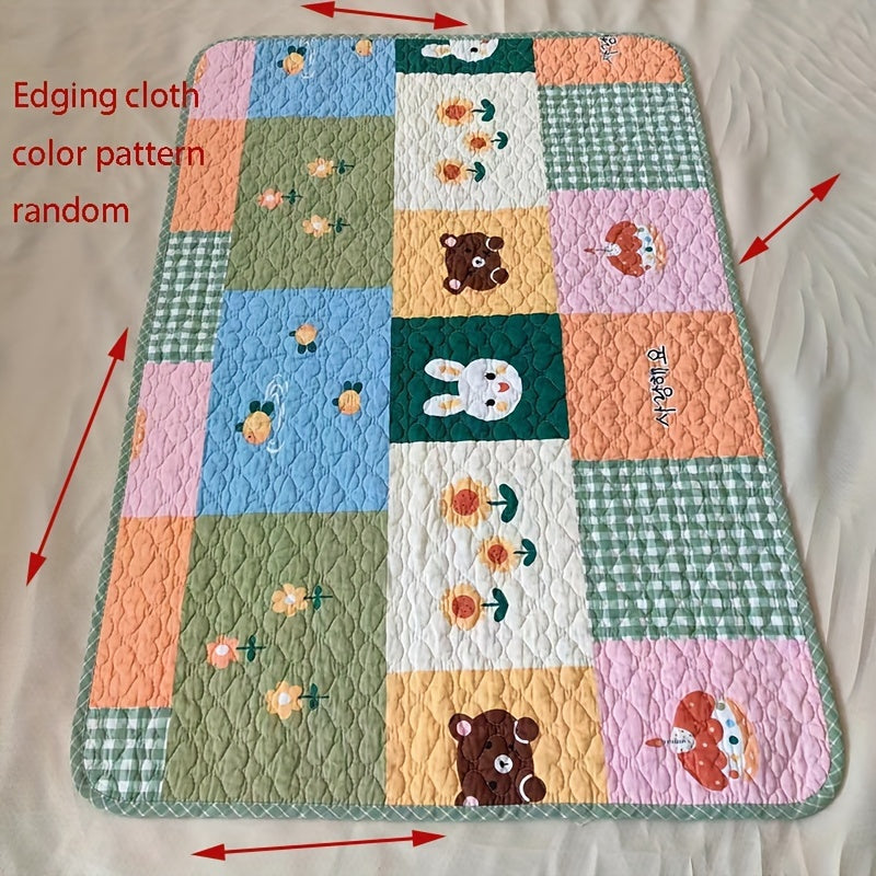 Washable Double-Sided Cotton Diaper Changing Pad Mattress Pad for Babies