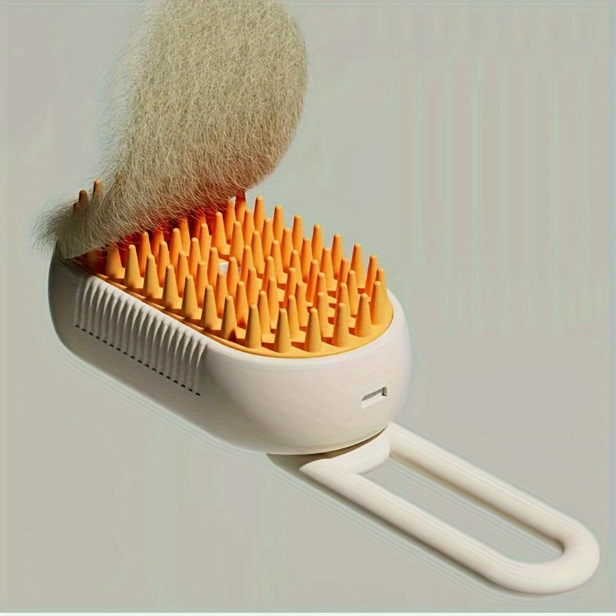 3-in-1 Small Animal Steam Brush for Cats and Dogs Pet Grooming Comb with Steam for Tangle Removal
