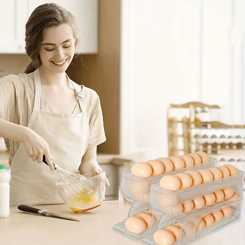 Avtomatik tuxum taqsimlagich, katta sig'imli, shaffof, aylanuvchi tuxum saqlash uchun oshxona uchun