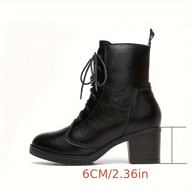 Women's Mid-Calf Boots Solid Color Rubber Sole All-Season Winter