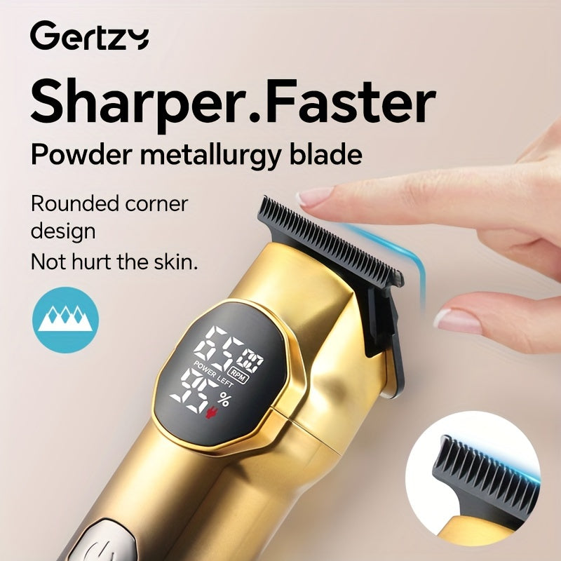 Professional Electric Hair Clipper with Powder Metallurgy Blade USB 1500mAh Lithium Battery Men's Precision Hair Trimmer Salon-Quality Grooming Tool