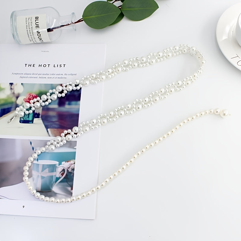 Women's Faux Pearl Waist Belt for Weddings and Special Occasions