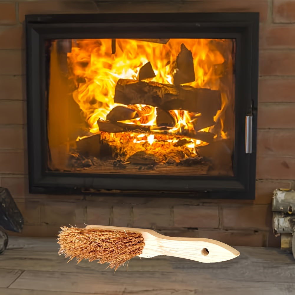 Bristle Fireplace Brush Coconut Palm Cleaning Tool for Fireplaces