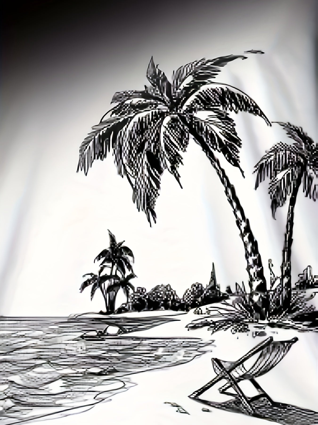 Tropical Beach Sunset Lounge Set with 3D Palm Tree Print Short Sleeve Crew Neck Tee and Drawstring Shorts for Women