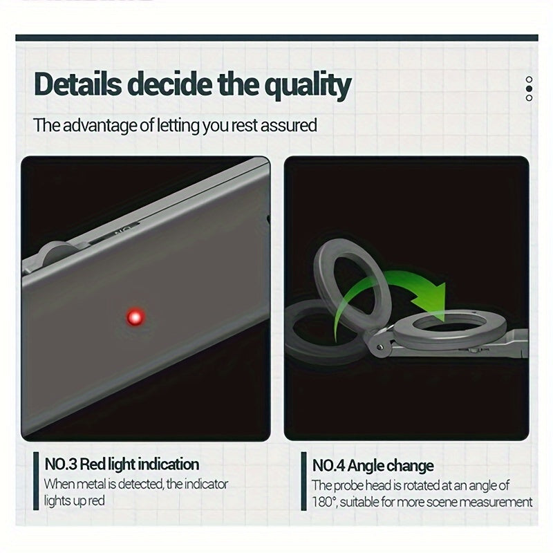Handheld Folding Mini Metal Detector for Accurate Metal Scanning