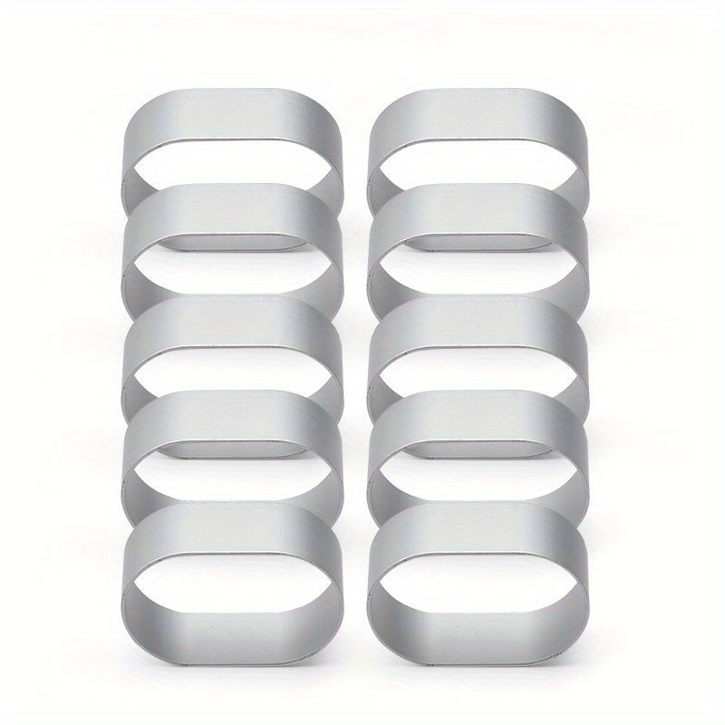 Set of 10 Oval Cheese Ramekins with Lids, Durable Aluminum Molds for Souffle and Dip