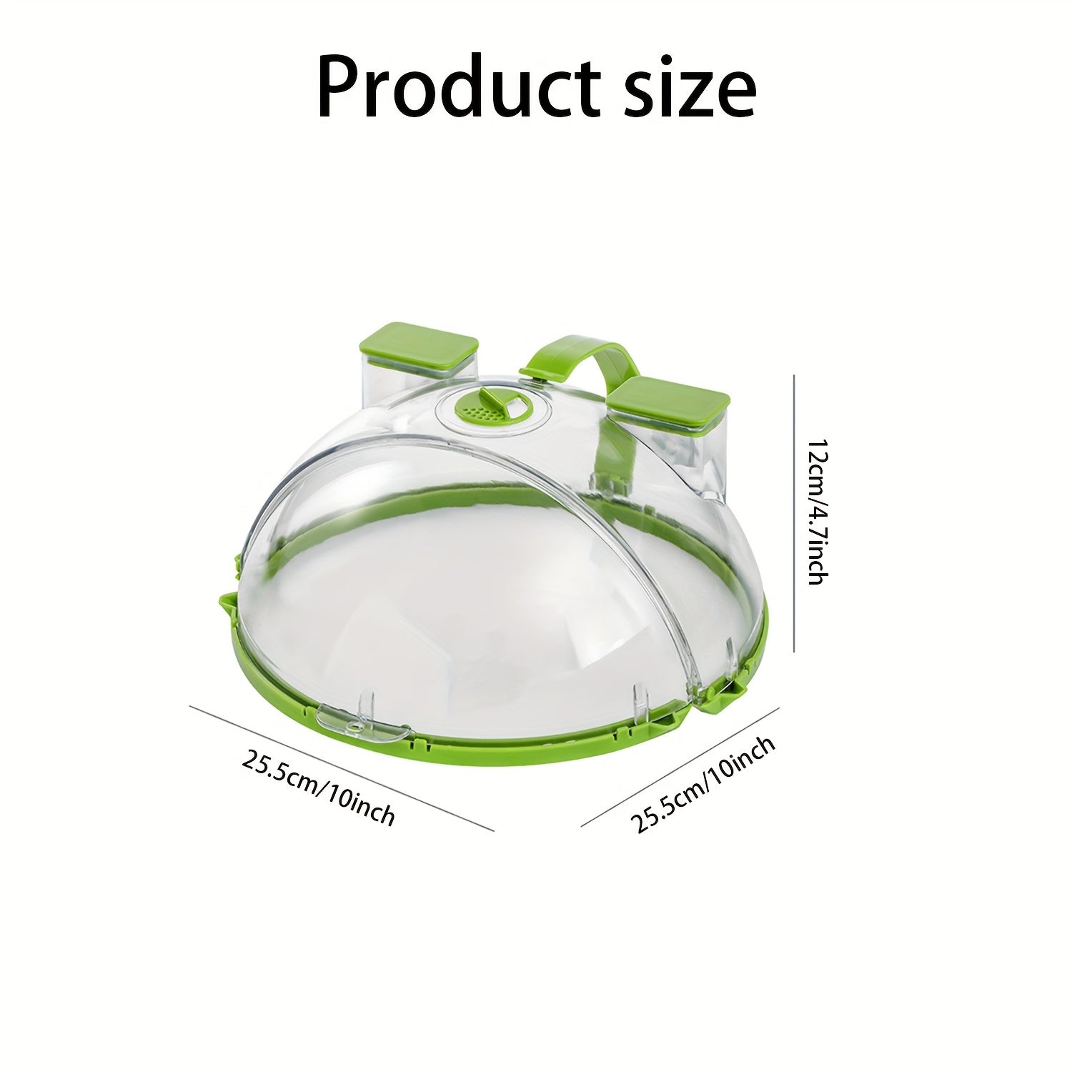 Flippable Foldable Microwave Splatter Cover for Heating and Food Protection