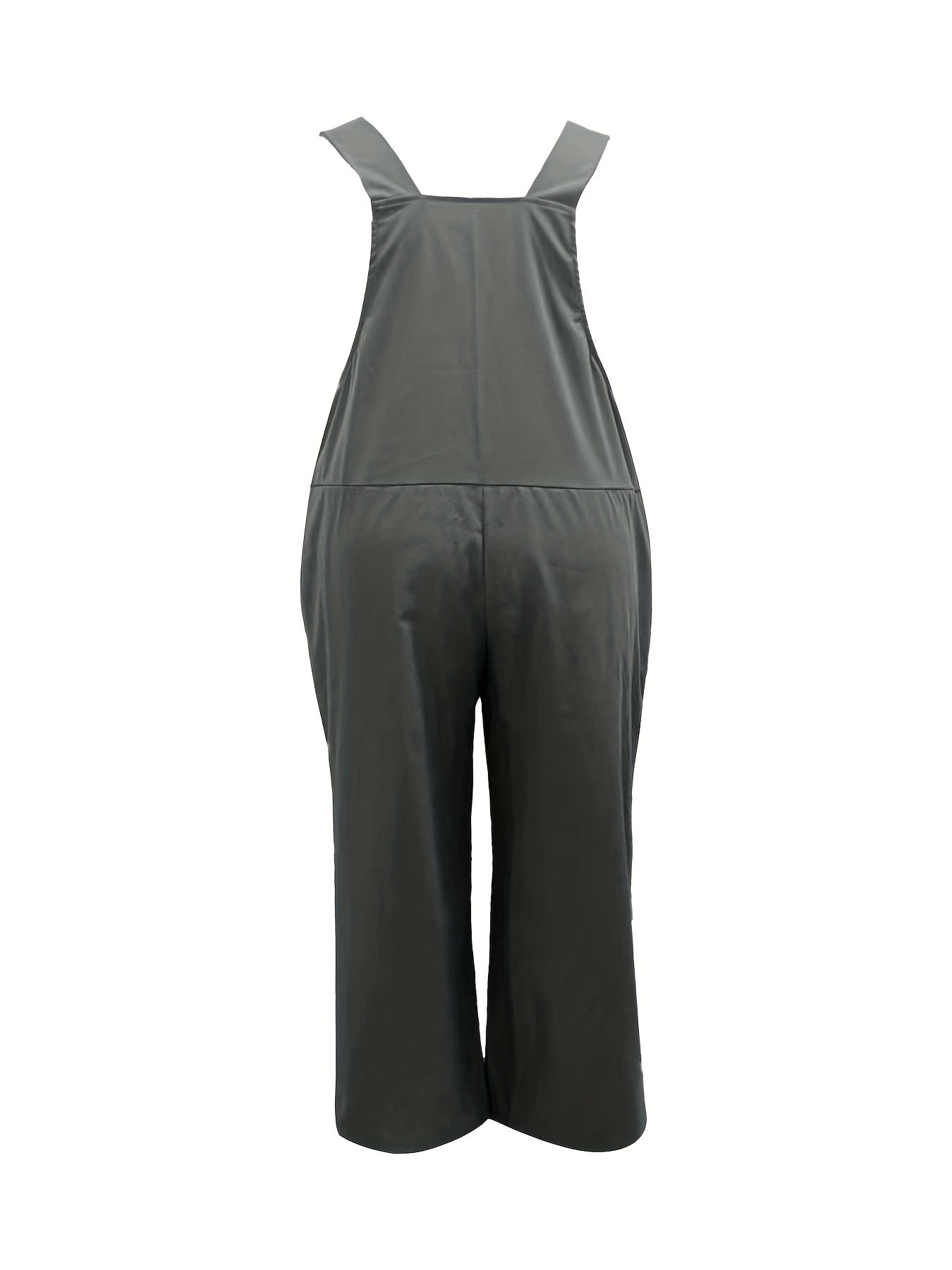 Plus Size Women's Adjustable Suspenders Wide Leg Overalls Casual Summer Pants