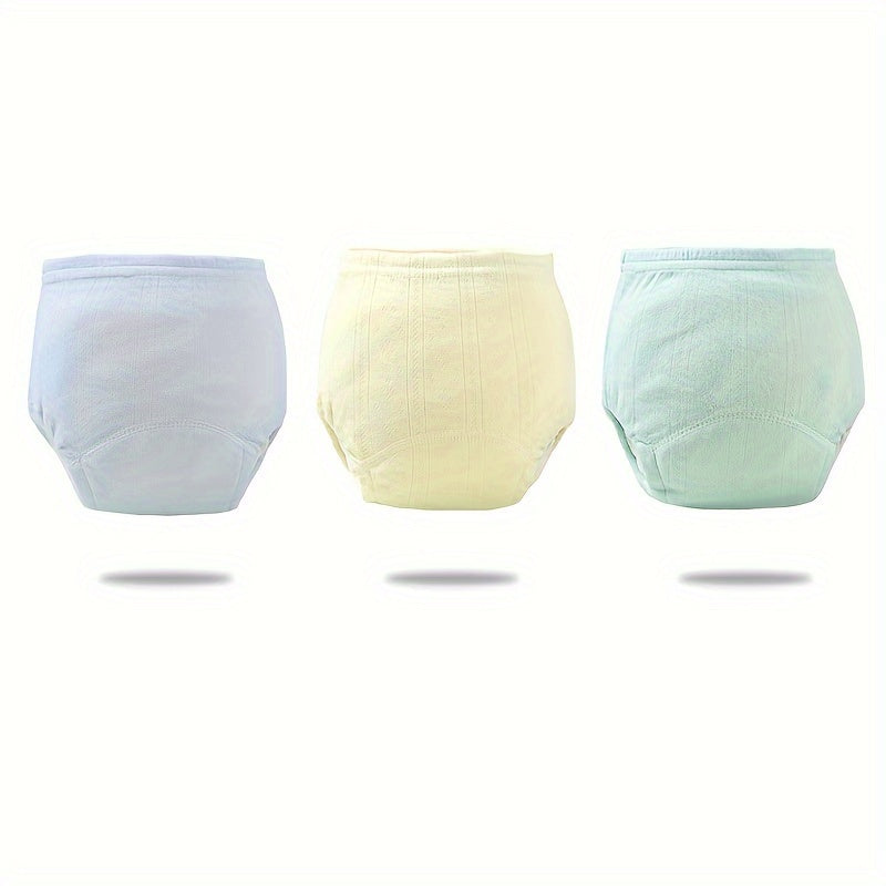 Set of 3 Cotton Cloth Diapers for Babies 0-3 Years Washable Leakproof Training Pants