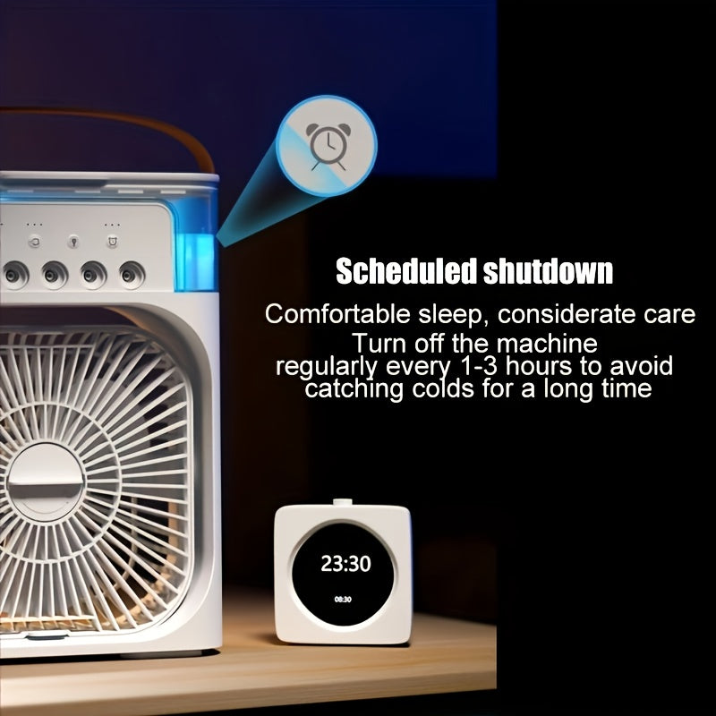 Portable USB Evaporative Air Cooler Fan with 1200ml Water Tank for Bedroom Office Outdoor