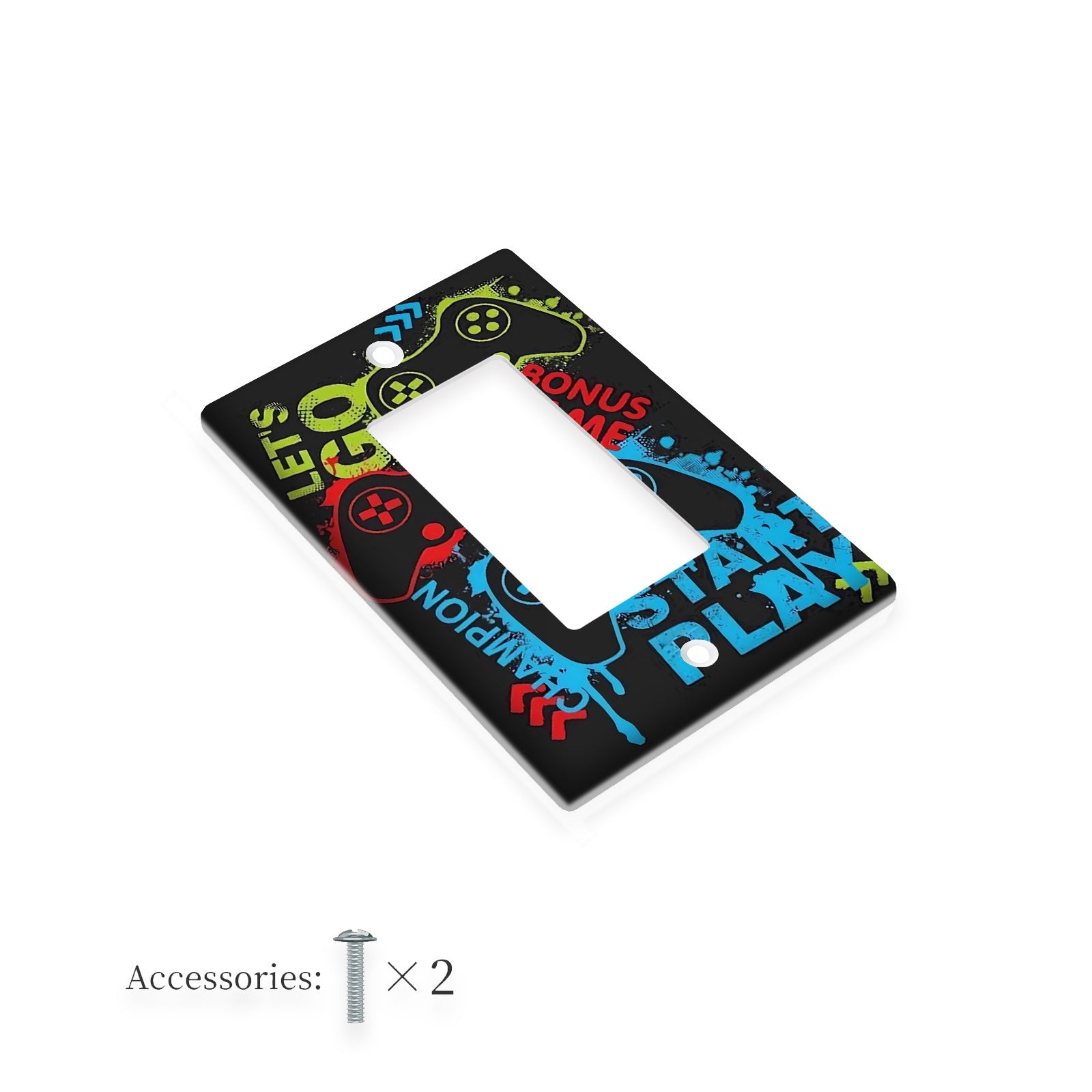 1 ta video o'yin mavzusidagi yoritgich qopqog'i o'yin xonasi dekoratsiyasi uchun, batareya kerak emas, tozalash oson - Yagona yoki ikki gang mavjud - 1 ta to'plam.