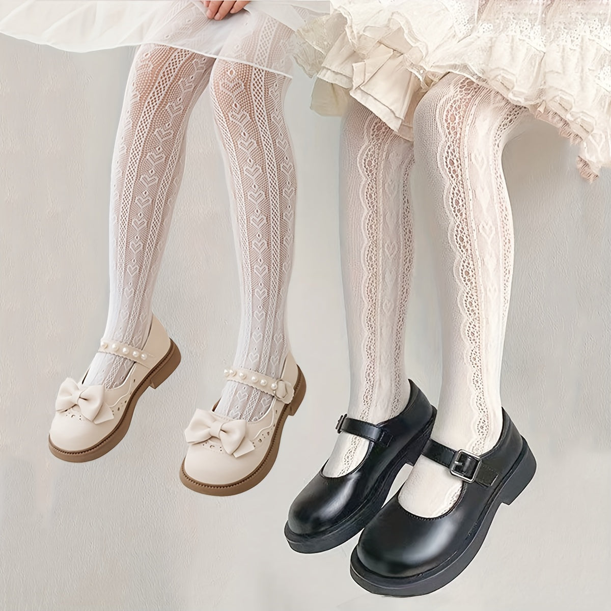 Girls' Summer Socks and Tights Set with Anti-Mosquito Technology for Kids 12 and Under