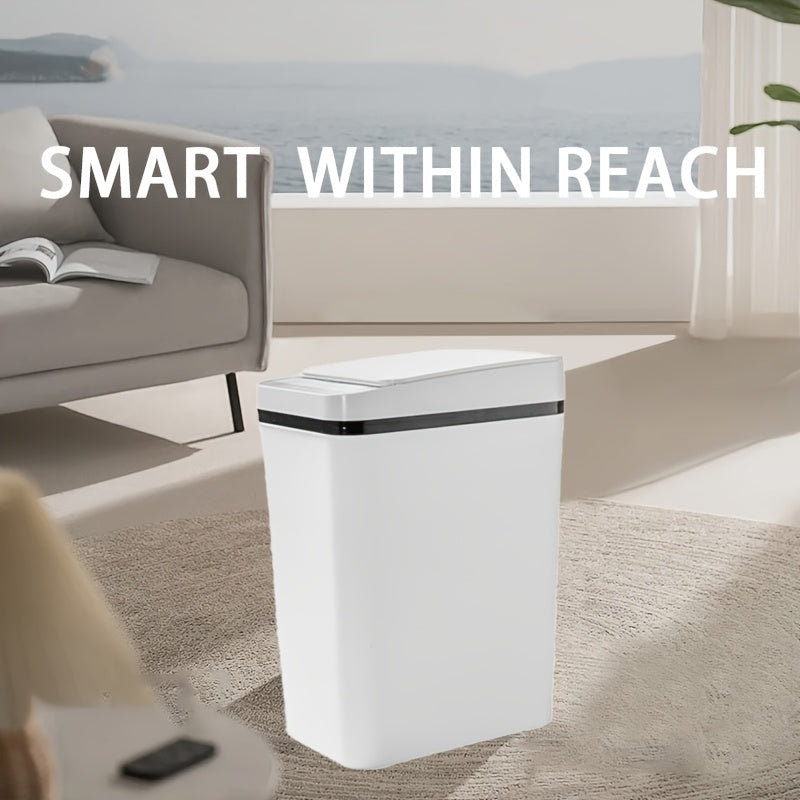 Cubo de basura alimentado por batería con apertura automática de la tapa, para uso doméstico en pared, funciona con 36V