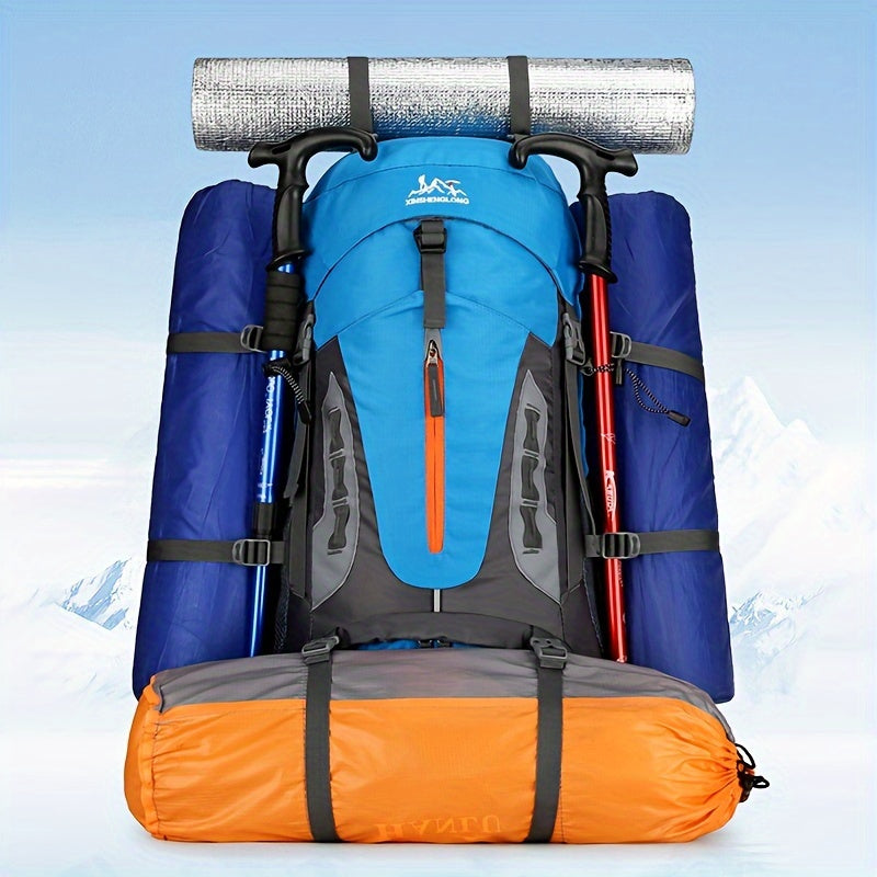 70L Erkaklar uchun naylon sayohat, yurish, baliq ovlash, omon qolish va sportlar uchun ryukzak