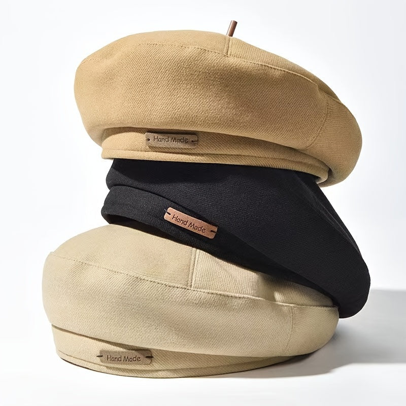 Women's Adjustable Lightweight Polyester Beret for Casual and Party Wear