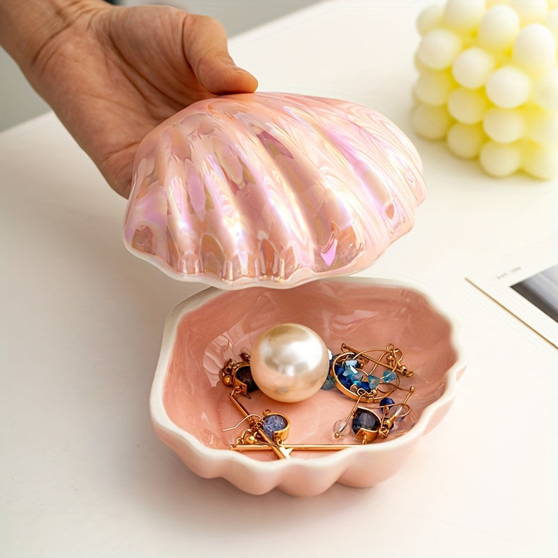 Ceramic Makeup Table with Detachable Jewelry Box and Key Holder Storage Organizer