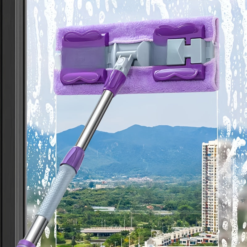 Multipurpose Wet and Dry Floor Mop with Washable Microfiber Pad Stainless Steel Handle