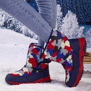 Unisex Camouflage High-Top Snow Boots for Boys Girls Toddler Winter Warm Insulated