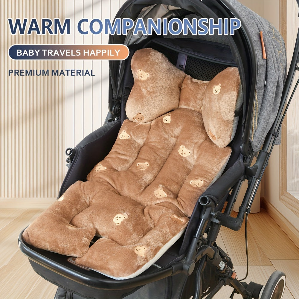 Autumn Winter Stroller Accessory Soft Velvet Cushion Machine Washable Cozy Pad