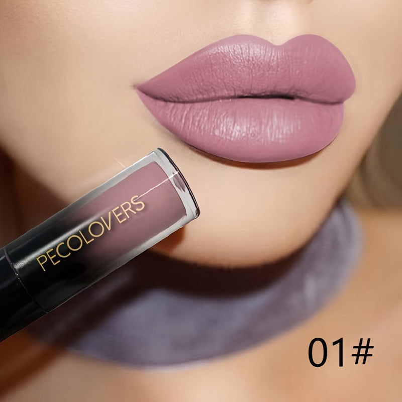 Brillo de labios mate de terciopelo para mujeres, barra de labios líquida de larga duración, 14 tonos