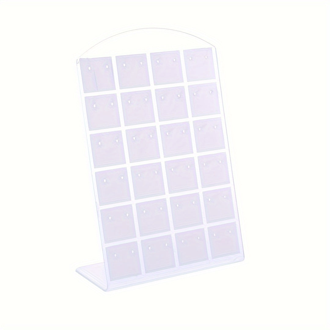 Acrylic Jewelry Display Stand with 72 and 48 Holes for Earrings Black and White