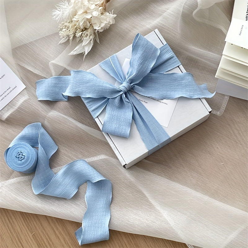 Envoltura de regalo con lazo plisado Boho Chic con borde de hoja de loto para decoraciones navideñas