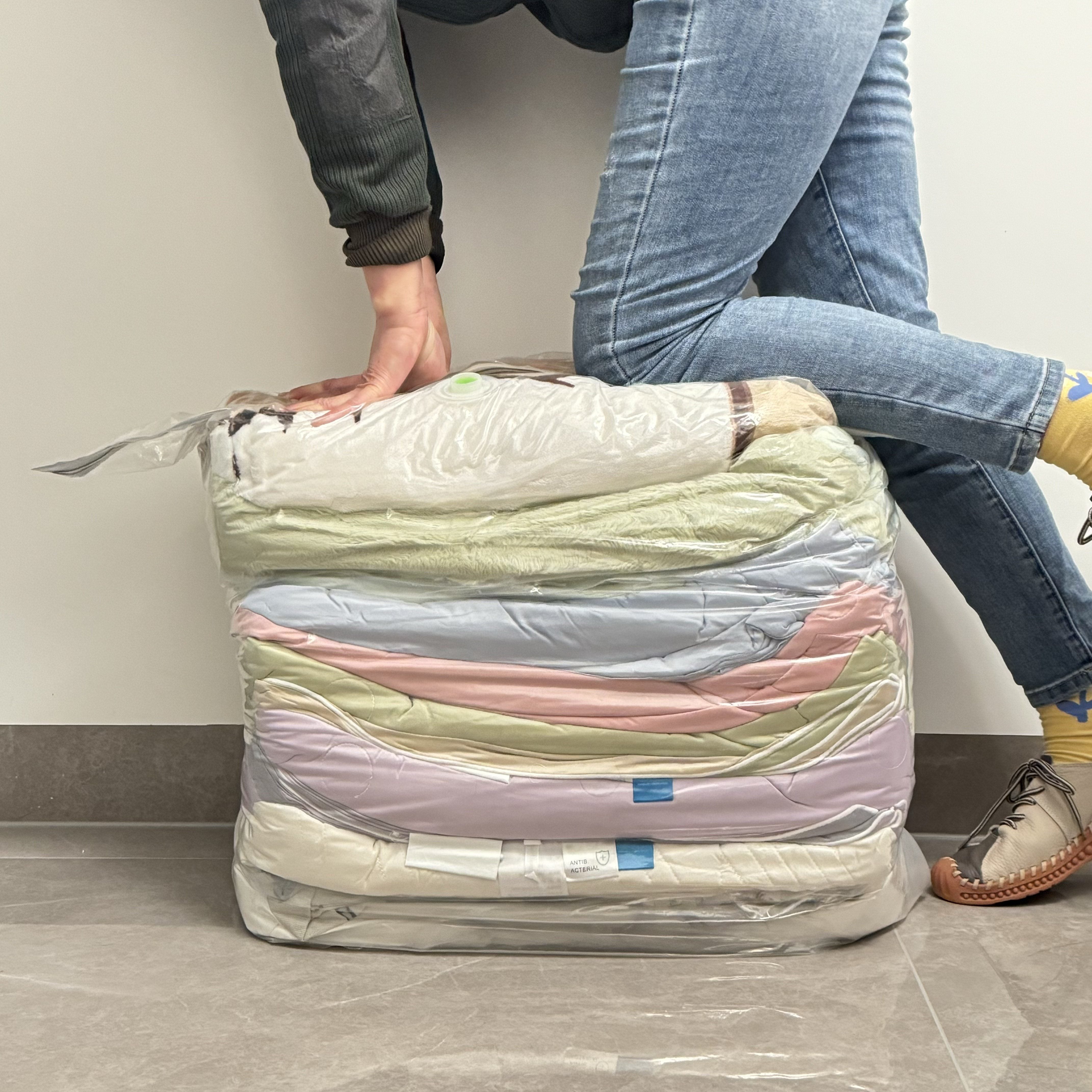 Bolsa de almacenamiento al vacío extra grande para edredones, mantas, ropa, colchas y duvet