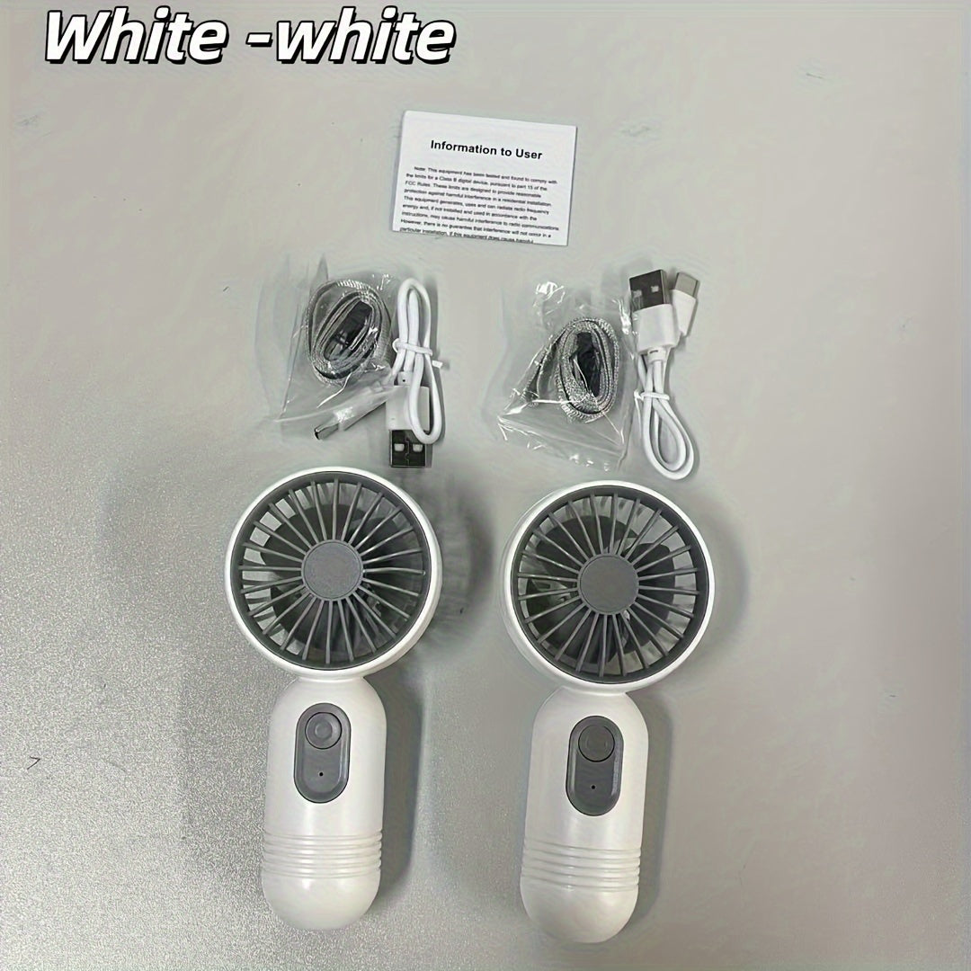 Hanging Neck Fans Set of 2 Portable USB Rechargeable Personal Fans for Outdoor Travel
