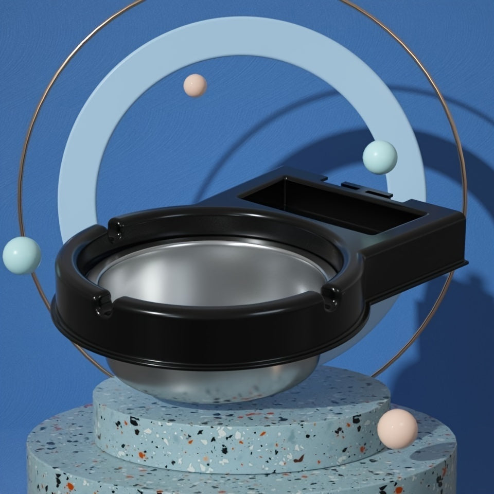 Bathroom Wall-Mounted Ashtray Round Plastic Lid No Drilling