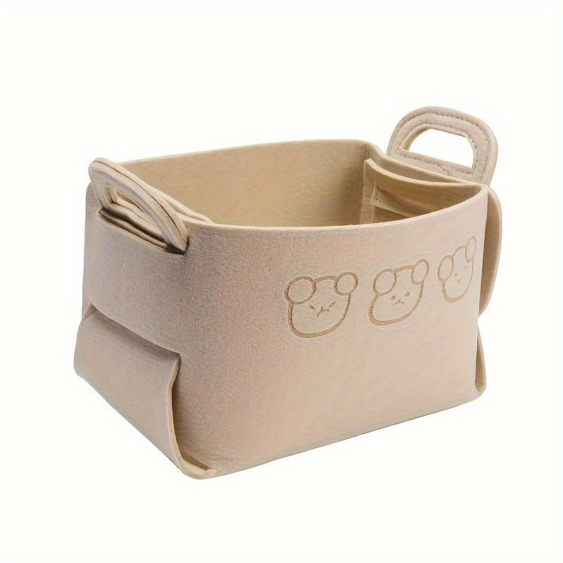 Cartoon Pattern Storage Basket for Toys and Clothes Organizing