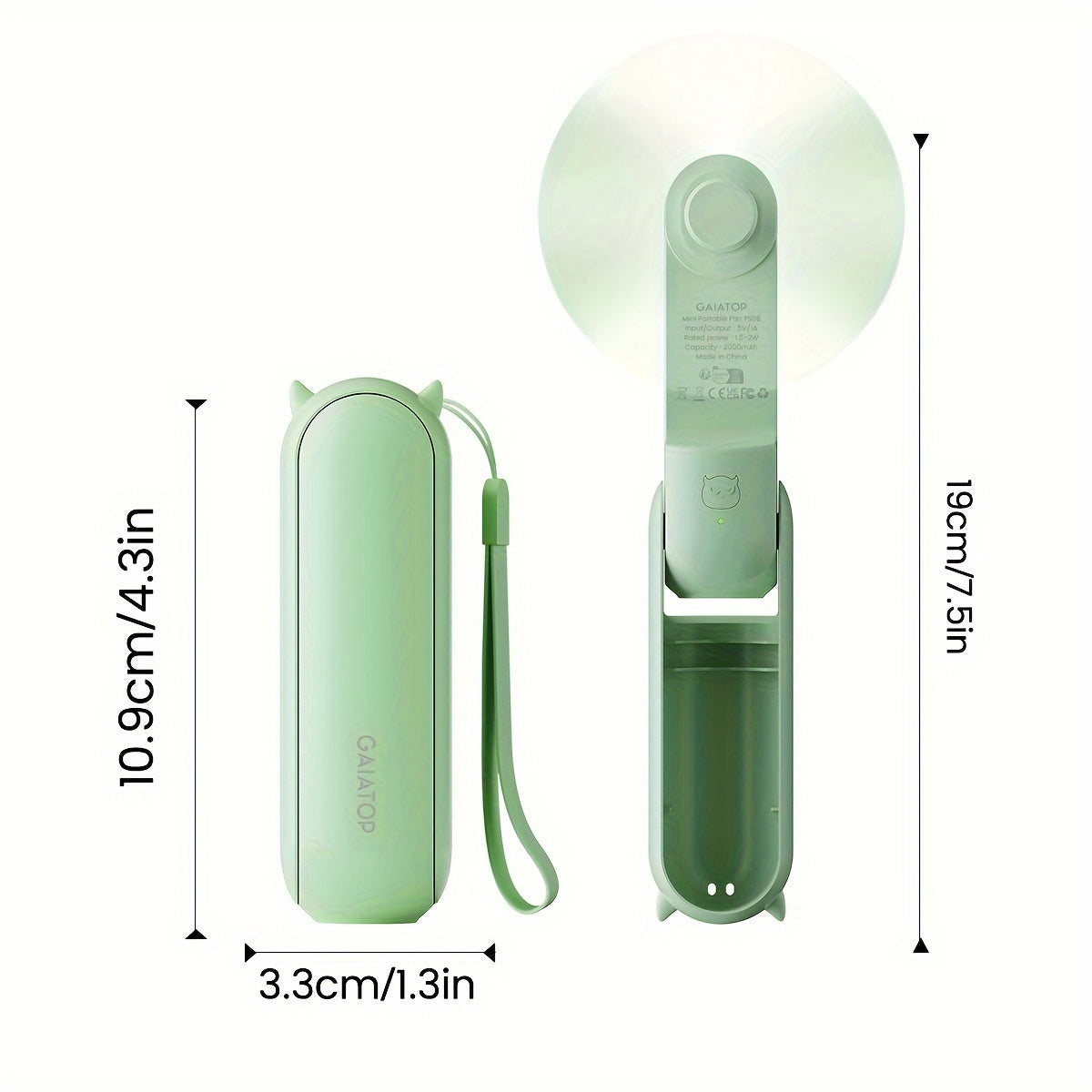 Portable USB Rechargeable Handheld Fan for Women Travel Outdoor Use