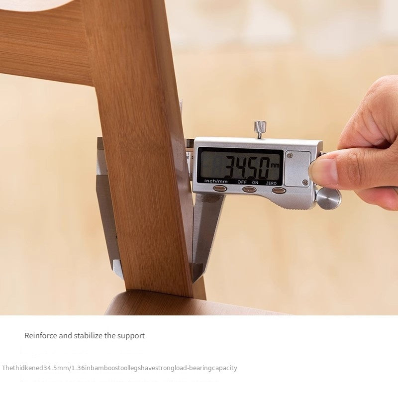 Folding Bamboo Step Stool, Compact Ladder for Home, Easy to Clean