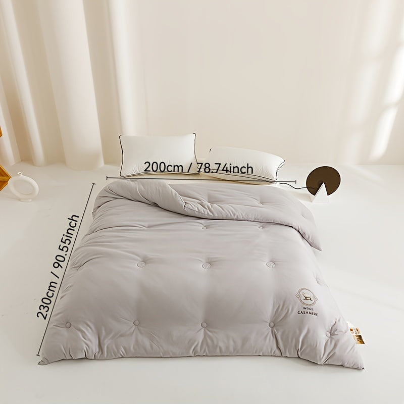 Всесезонное полиэстеровое одеяло с шерстяной набивкой для спальни или гостиной