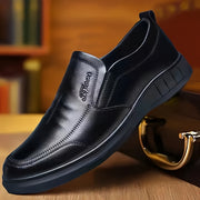 Men's Slip-On Shoes Breathable PU Comfortable Casual Rubber Sole