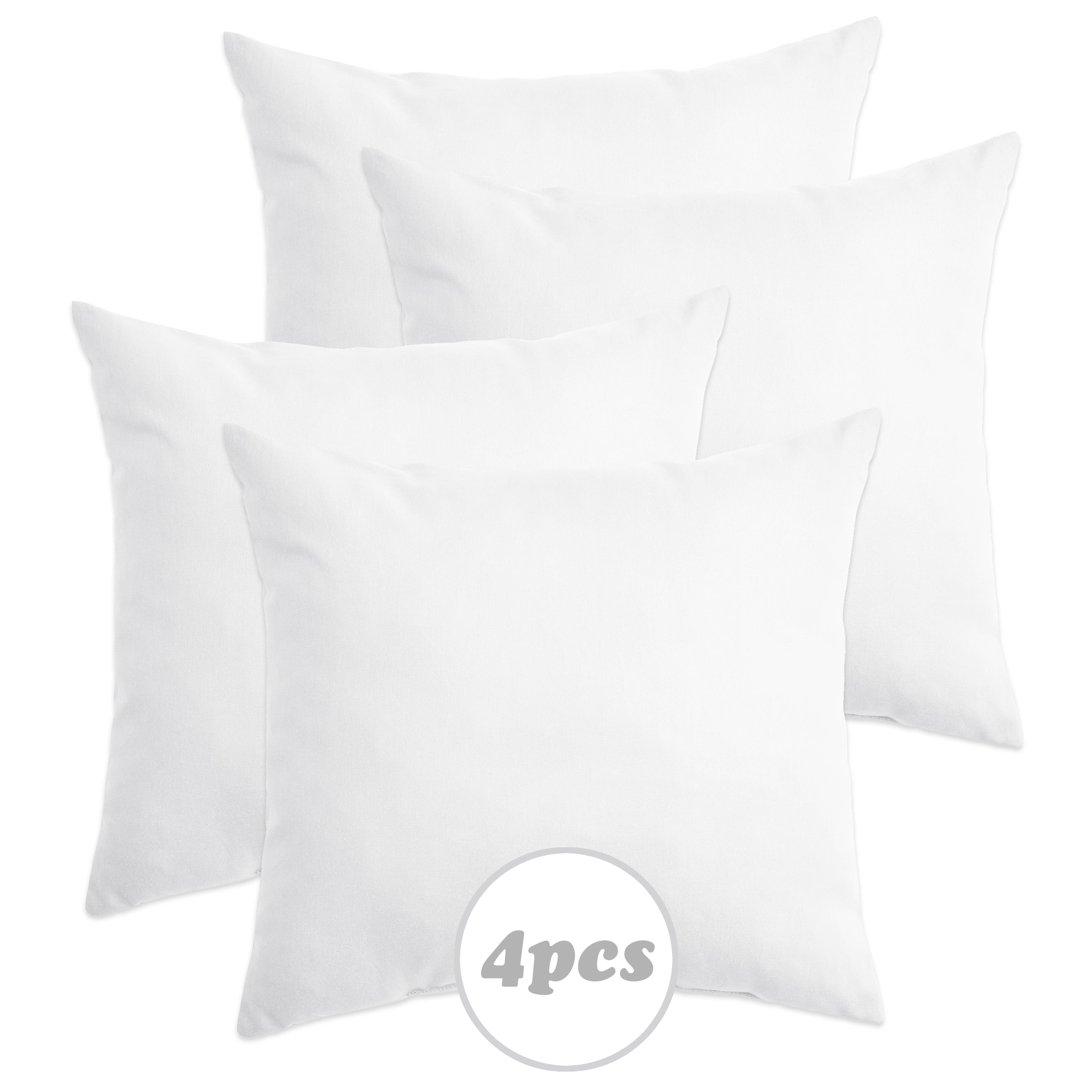 Set of 4 Microfiber Pillowcases Solid Color for Bedroom and Living Room